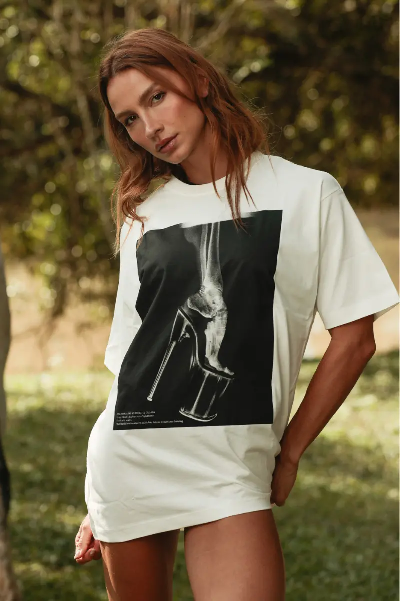 Rolling Oversized Edge T-Shirt - White 1