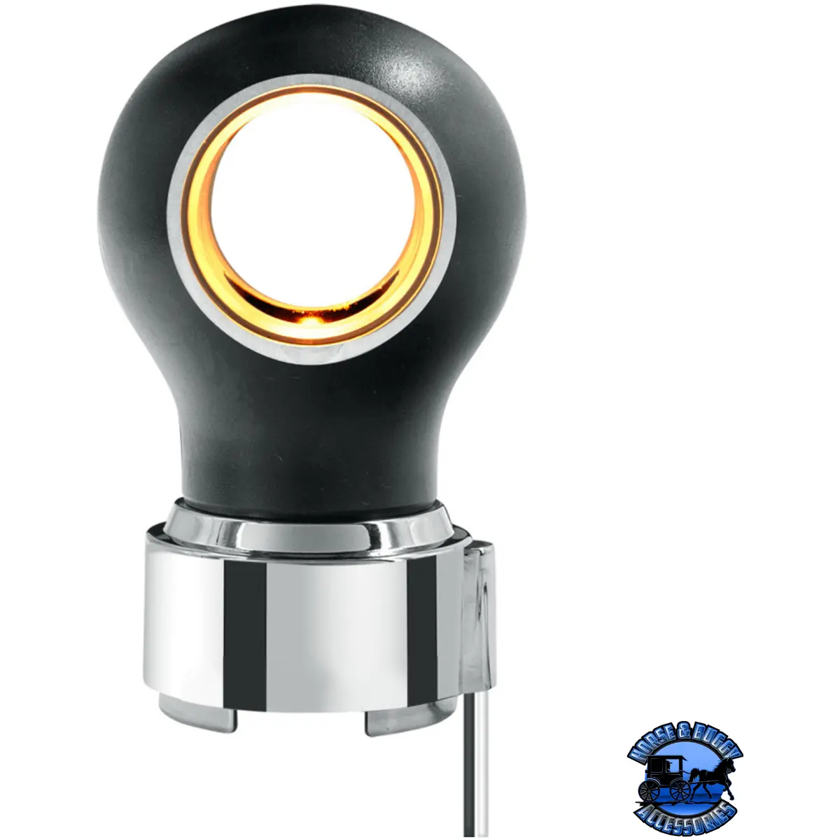 Thread-On Charlotte Style Gearshift Knob With Led 9/10 Speed Adapter (Choose Finish)(Choose Led Color) 3