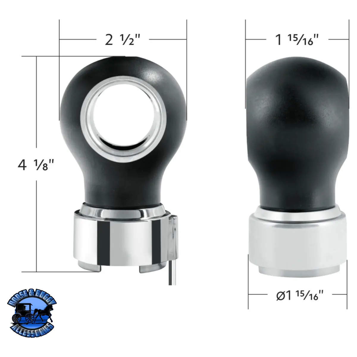 Thread-On Charlotte Style Gearshift Knob With Led 9/10 Speed Adapter (Choose Finish)(Choose Led Color) 8