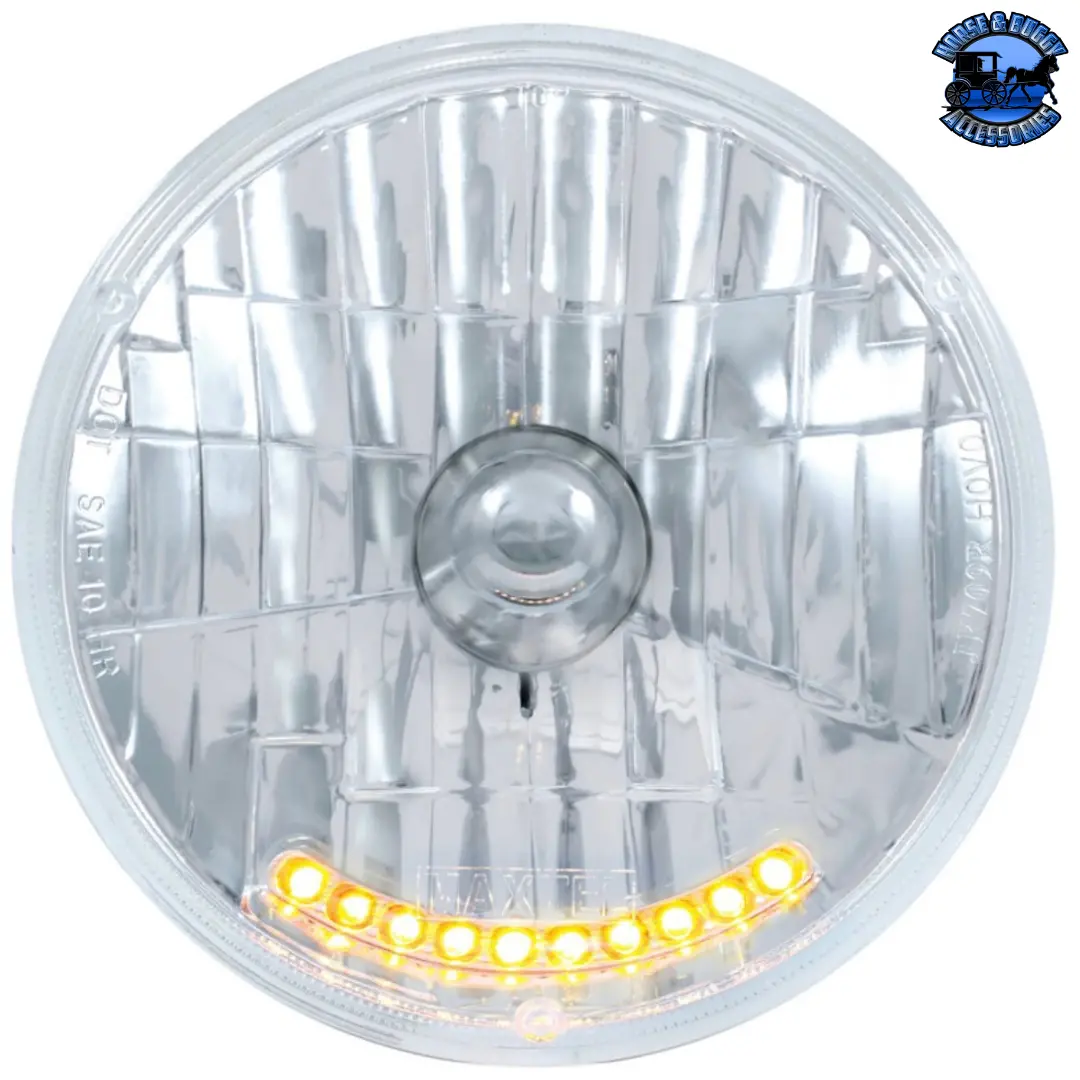 Ultralit - 7" Crystal Headlight With 10 Amber Led Position Lights #S2010led 1
