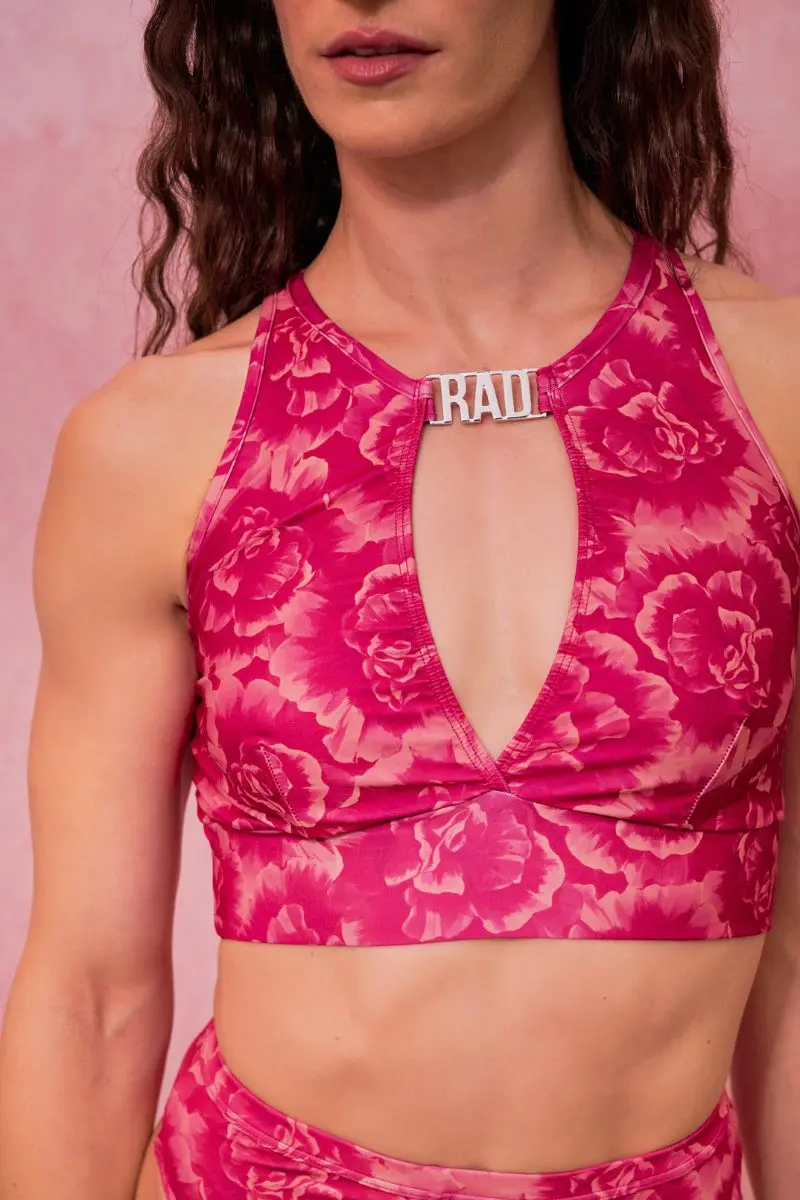 Rad Paradiso Chandra Top - Floral Fuchsia 1