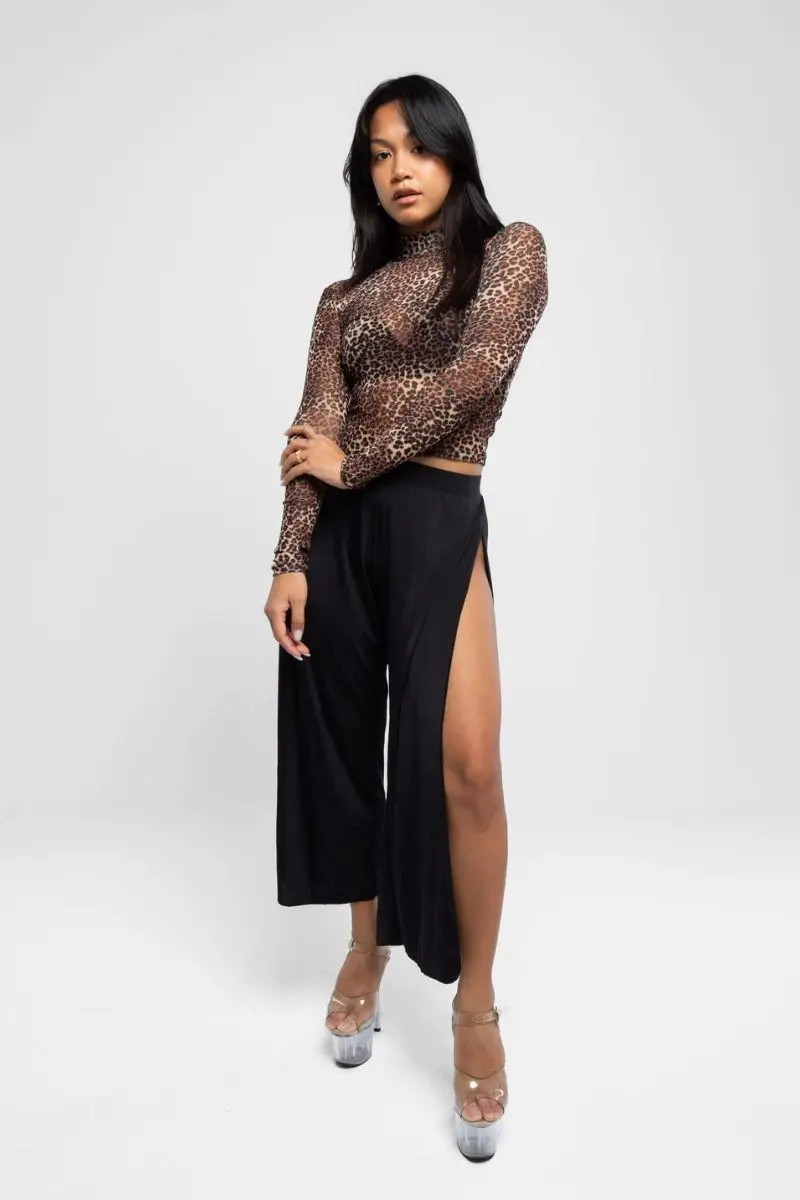 Rev Activ Sensual Flow Pants (With Leg Slit) - Black 1