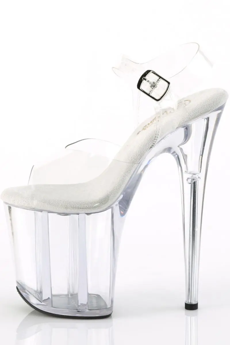 Pleaser Usa Flamingo-808 8Inch Stilettos - Clear 6