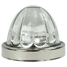 Legendary 3 Inch Watermelon Light, Ss Curved  Bezel- Red Led / Clear Glass Lens 23003Cr-2 1