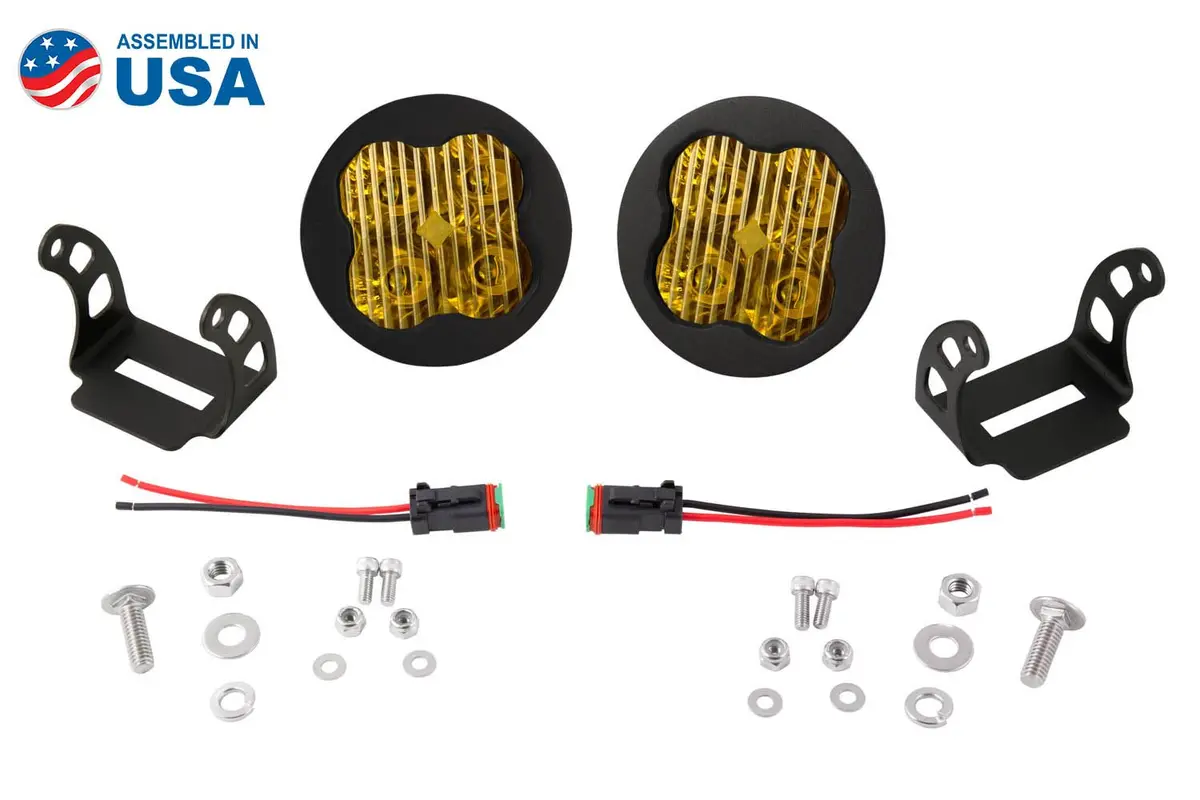 Diode Dynamics - Stage Series 3" Sae/Dot Amber Round Led Pod (Pair) 1