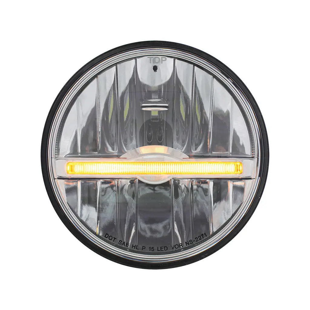 Ultralit - 9 Led 5-3/4" Led Headlight With Amber Led Position Light Bar #31259 1