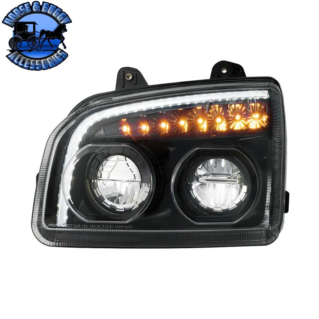 High Power Led Headlight With Led Turn Signal & Light Bar For 2015-2025 Kenworth T880 (Choose Side) (Choose Color) 1