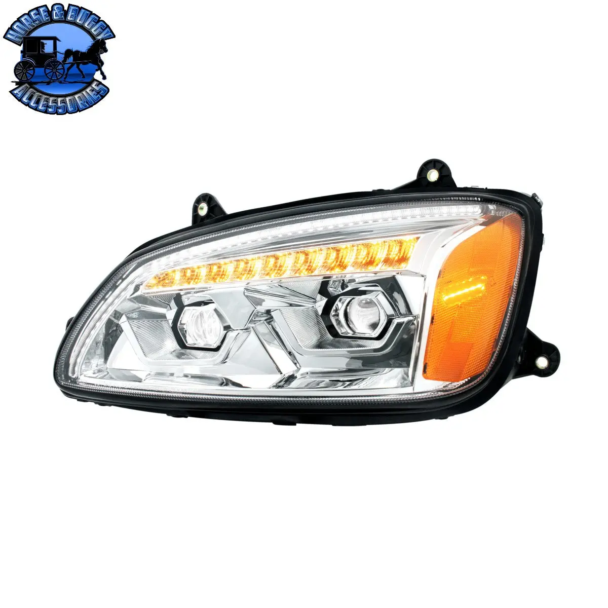 Led Projection Headlight With Sequential Turn Signal For 2008-2017 Kenworth T660 (Choose Side) (Choose Color) 1