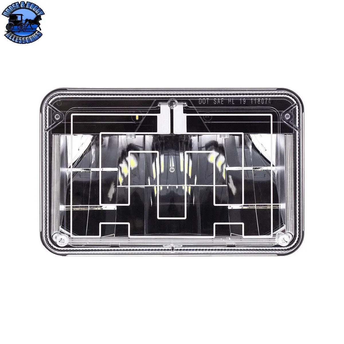 Up-34136 Ultralit - Heated 4" X 6" Led Headlight With Polycarbonate Lens & Housing - High Beam 1