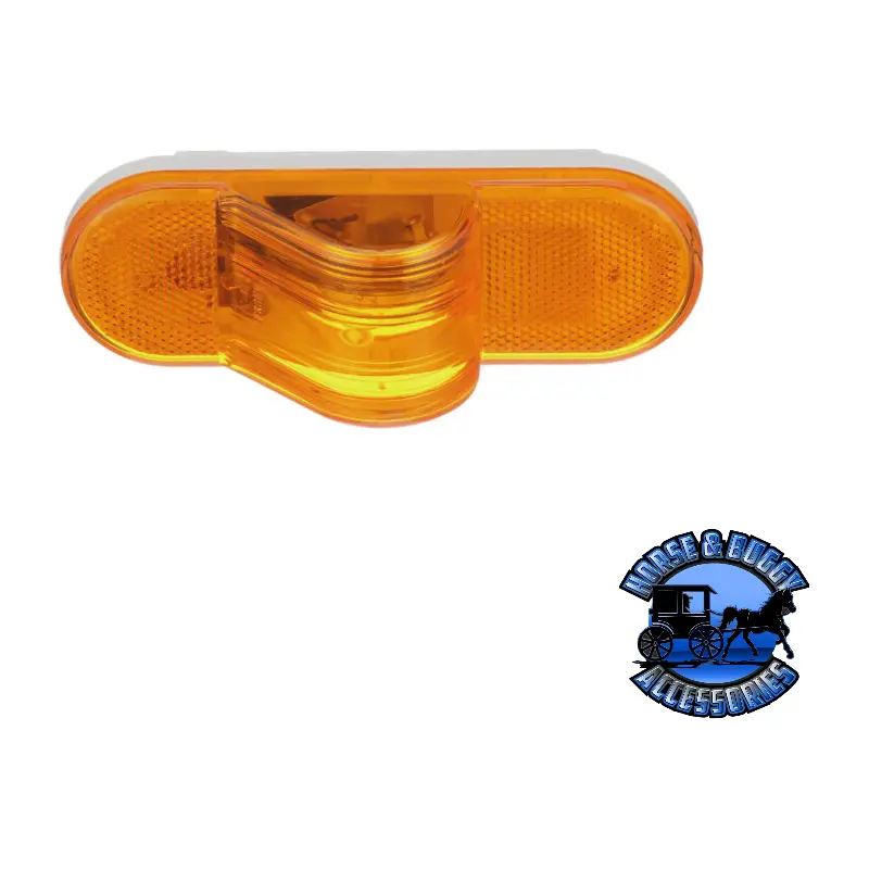 352A 6.5"X2.25" Amber Incandescent Mid-Turn Side Marker, Oval 1