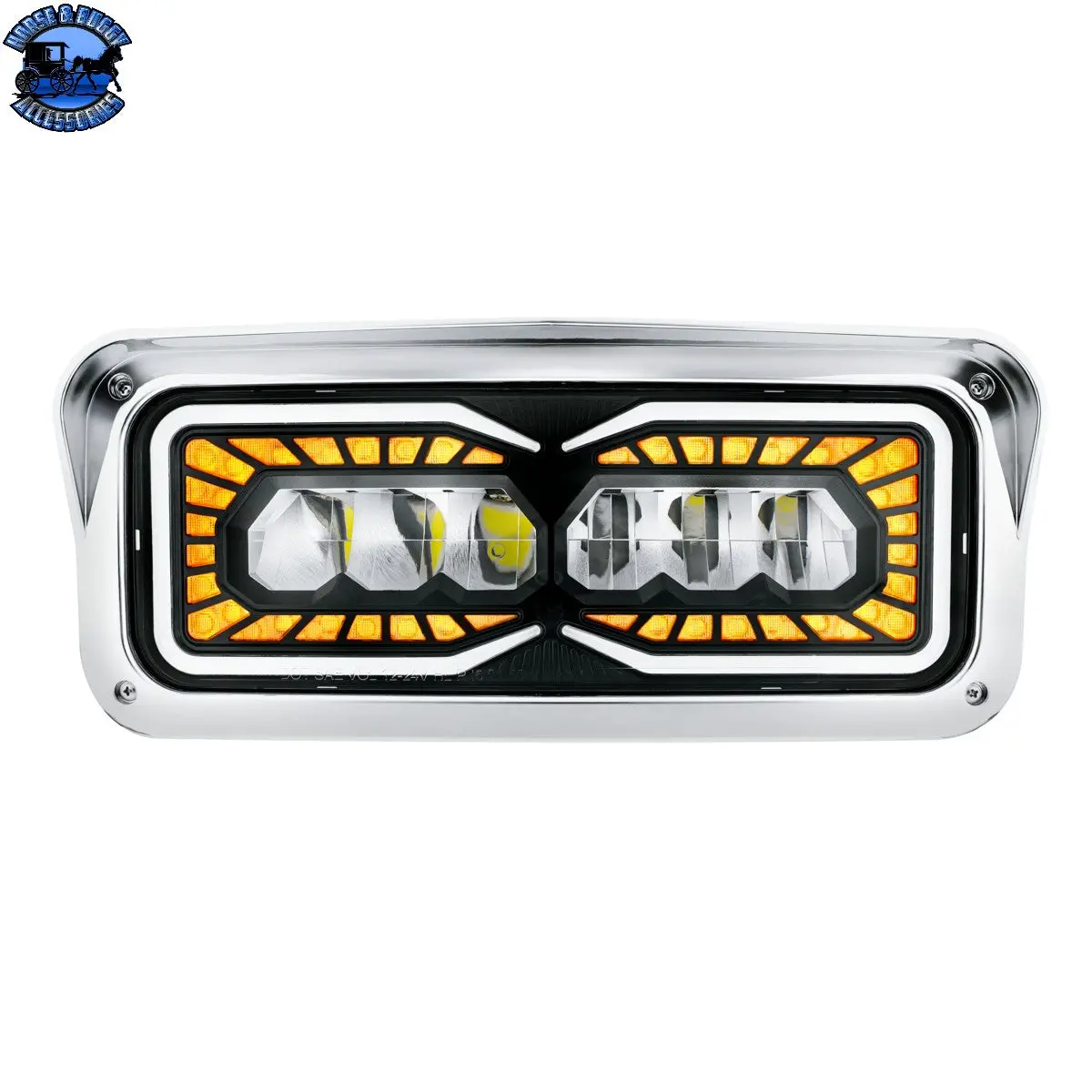 High Power 9 Led Headlight With Led Turn Signal & Position Light (Choose Driver/Passenger) 1