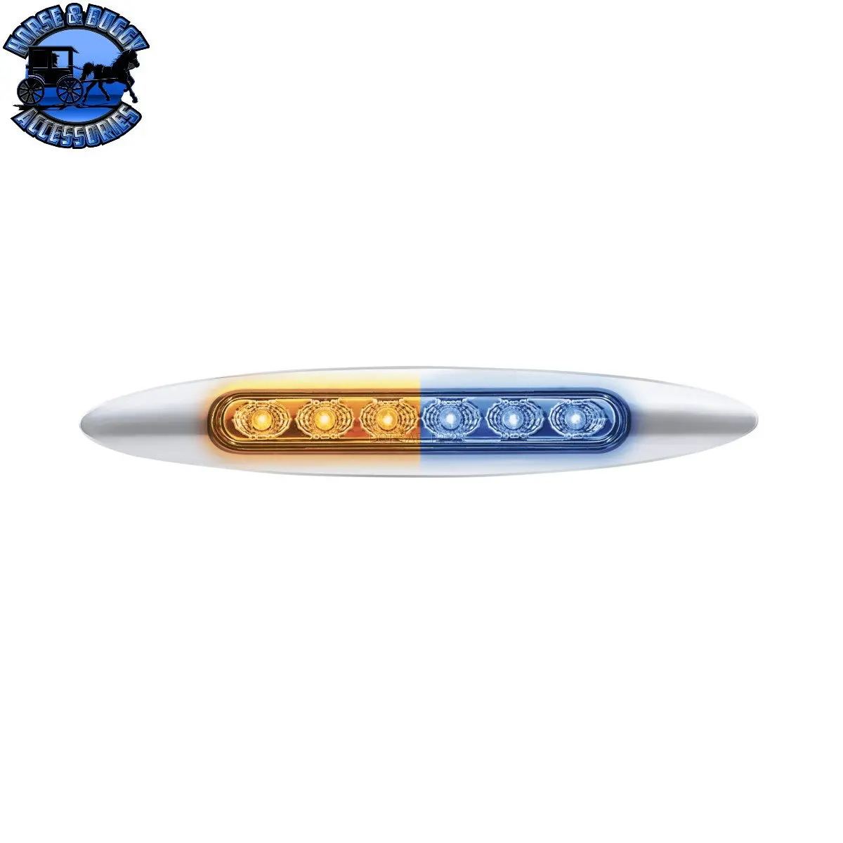 Double Fury 6 Led 6" Dual Function Marker Light With Chrome Bezel (Choose Color) 1