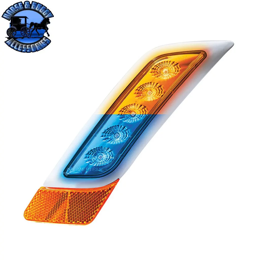 Double Fury 5 Led Fender Turn Signal Light For 2012-2021 Peterbilt 579 (Choose Color) (Choose Side) 1