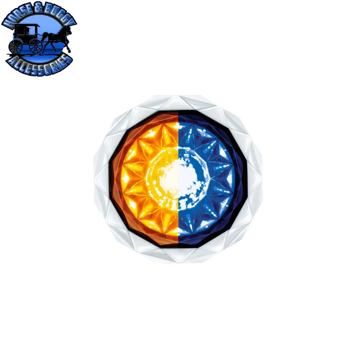 Double Fury 4 Led Dual Function 1-1/8" Crystal Watermelon Light (Choose Color) 1