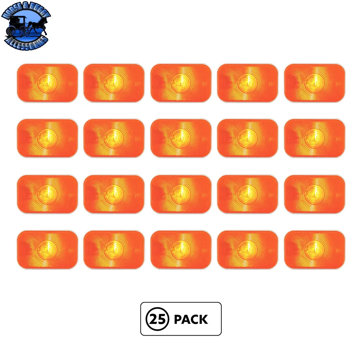 Up-36406 Rectangular Turn Signal Light - Amber Lens (25-Pack) 1