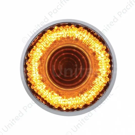 36526 9 Led 2" Round Mirage Light (Clearance/Marker) - Amber Led/Clear Lens 1