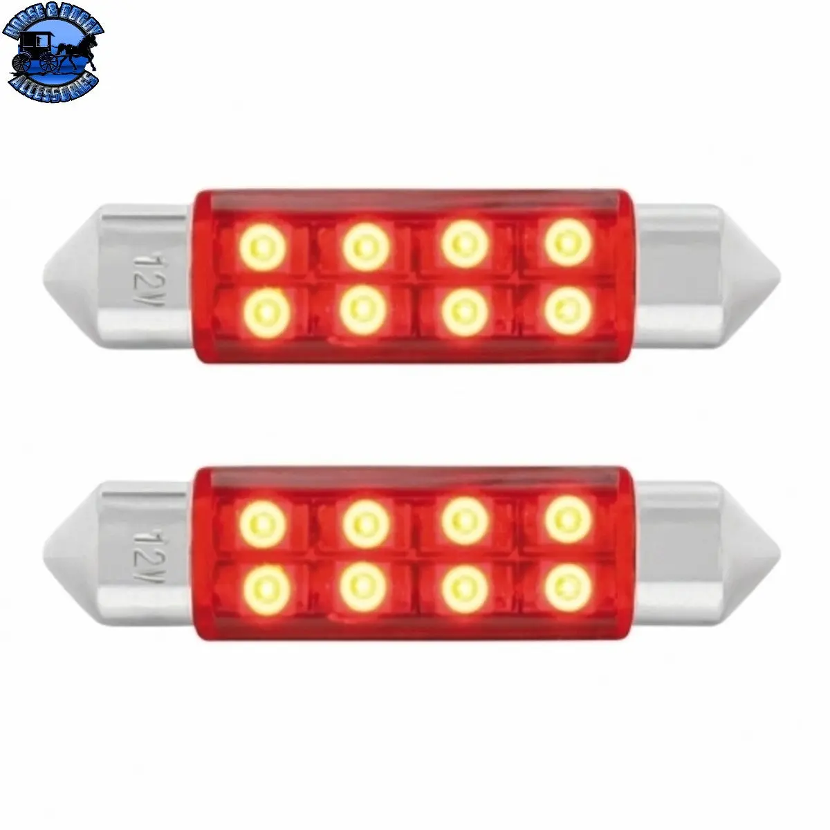 Up-36597 8 Smd High Power Micro Led 211-2 Light Bulb - Red (2-Pack) 1