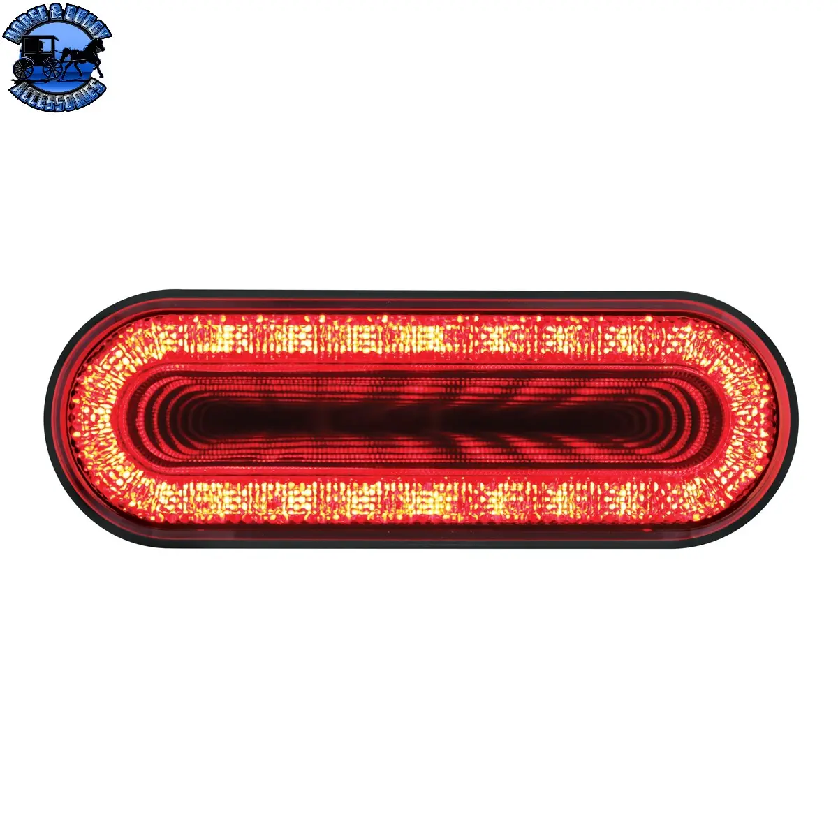 Up-36656 24 Led 6" Oval Mirage Light (Stop, Turn & Tail) - Red Led/Red Lens 1