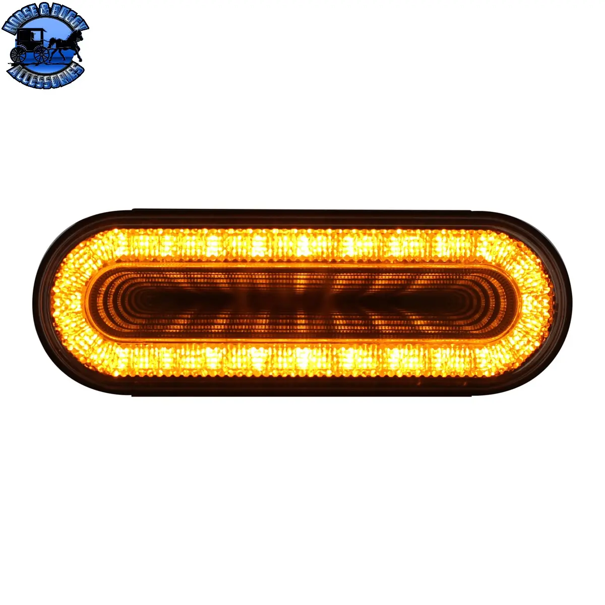 Up-36665 24 Led 6" Oval Mirage Light (Turn Signal) - Amber Led/Clear Lens 1