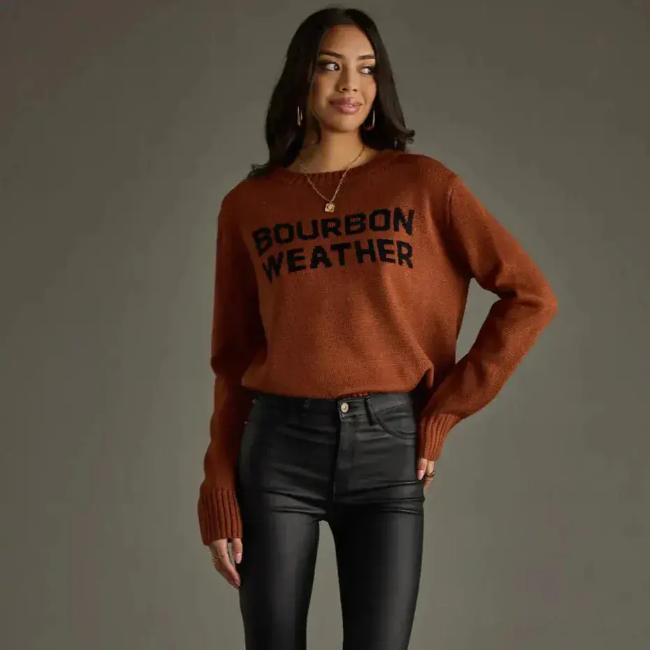Rust Bourbon Weather Sweater 1
