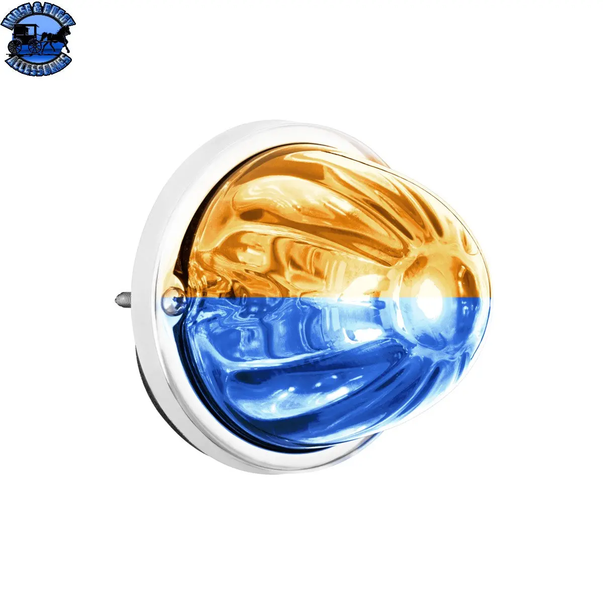 360-Degree Double Fury Led Bulb Glass Watermelon Flush Mount Kit (Choose Led Color) 1
