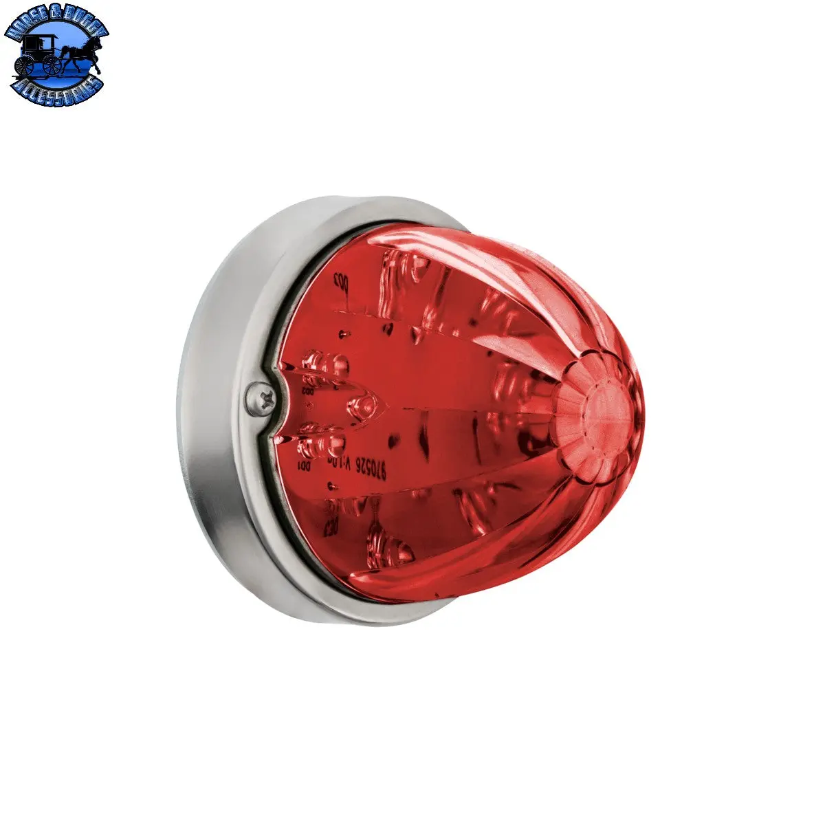 #37901 "With Mounting Base"17 Led Dual Function Watermelon Flush Mount Kit - Red Led/Red Lens 1