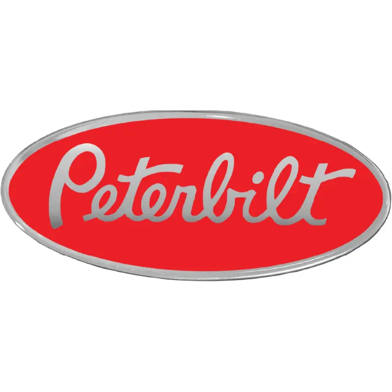 Peterbilt Chrome/Red Oval Emblem 440 1