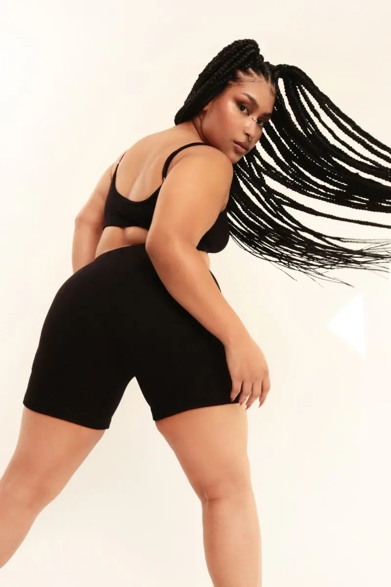 Rolling Ki Biker Shorts - Ribbed Black 1