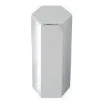 Cr. Pl. Hex Flat Top Push-On Nut Cvr 33Mm X 5"H #10224 1