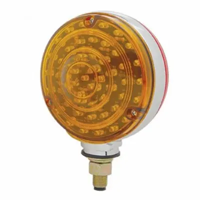 Up-38113 88 Led Single Stud Double Face Turn Signal Light - Amber & Red Led/Amber & Red Lens 1