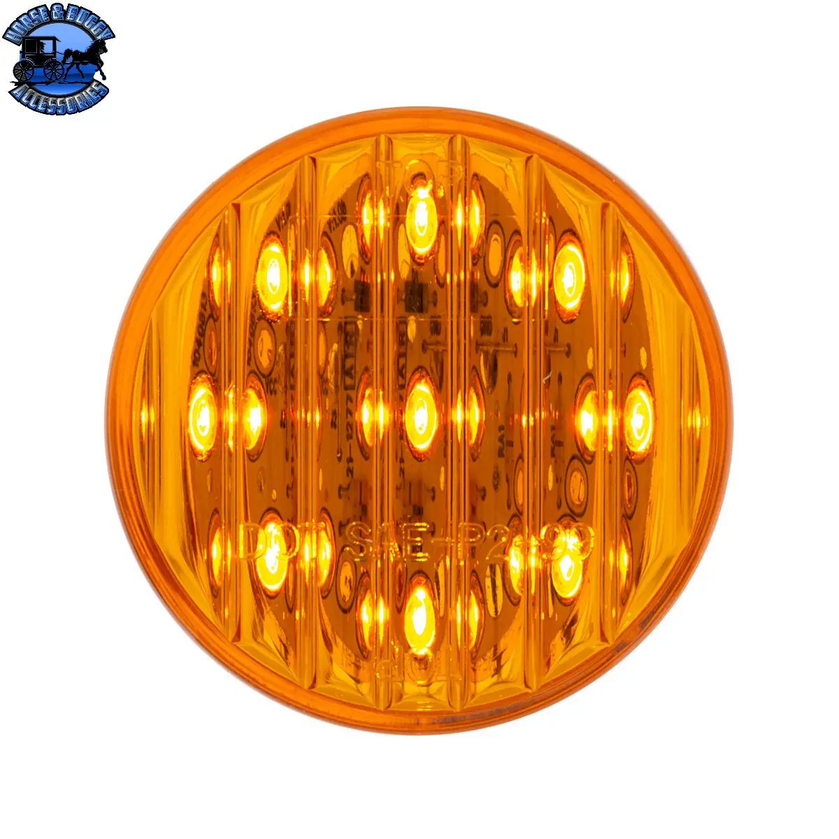 Up-38170 9 Led 2" Round Light (Clearance/Marker) - Amber Led/Amber Lens 1