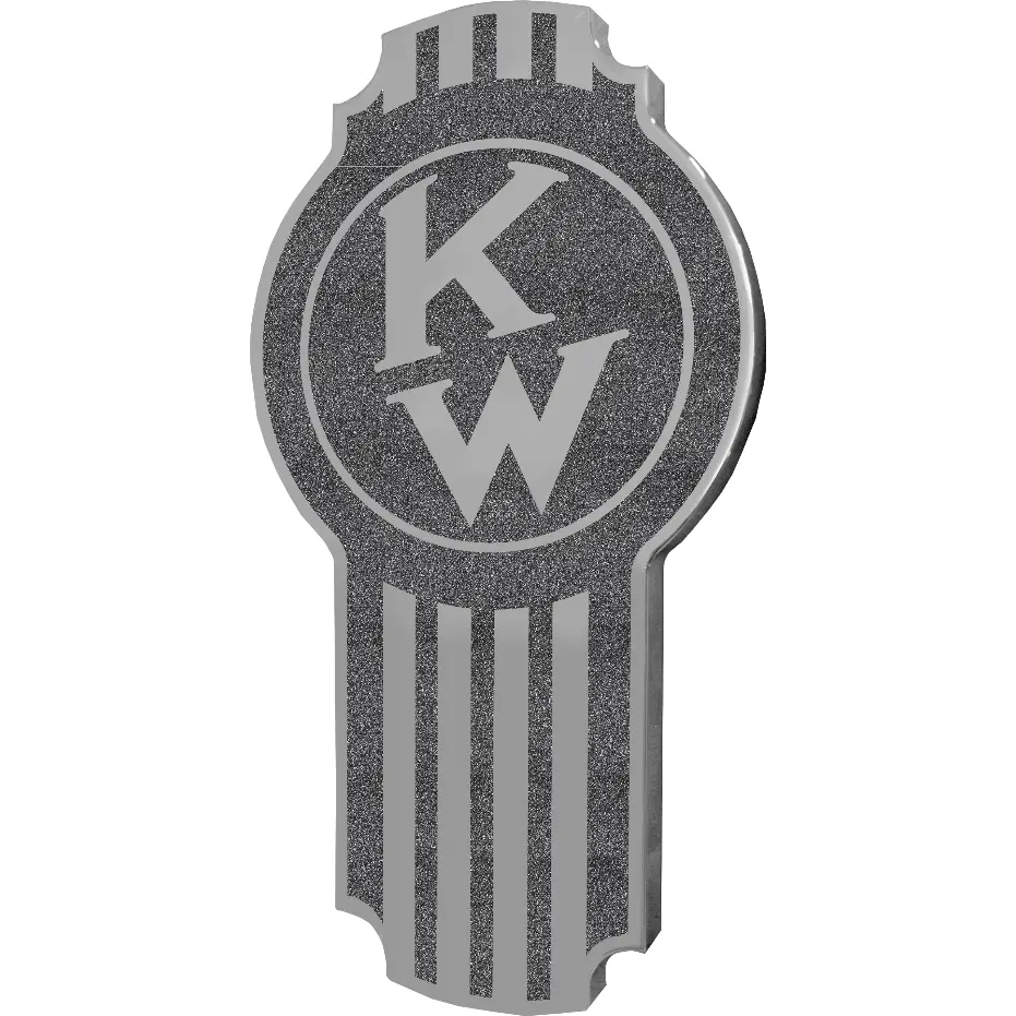 Kenworth Emblem Old Style Black Metallic/Chrome (195) 1