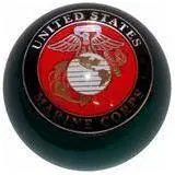 Black U.S. Marine Corps Shift Knob #Em-Af-M-Blk (1/2"-13 Female Threads) 1