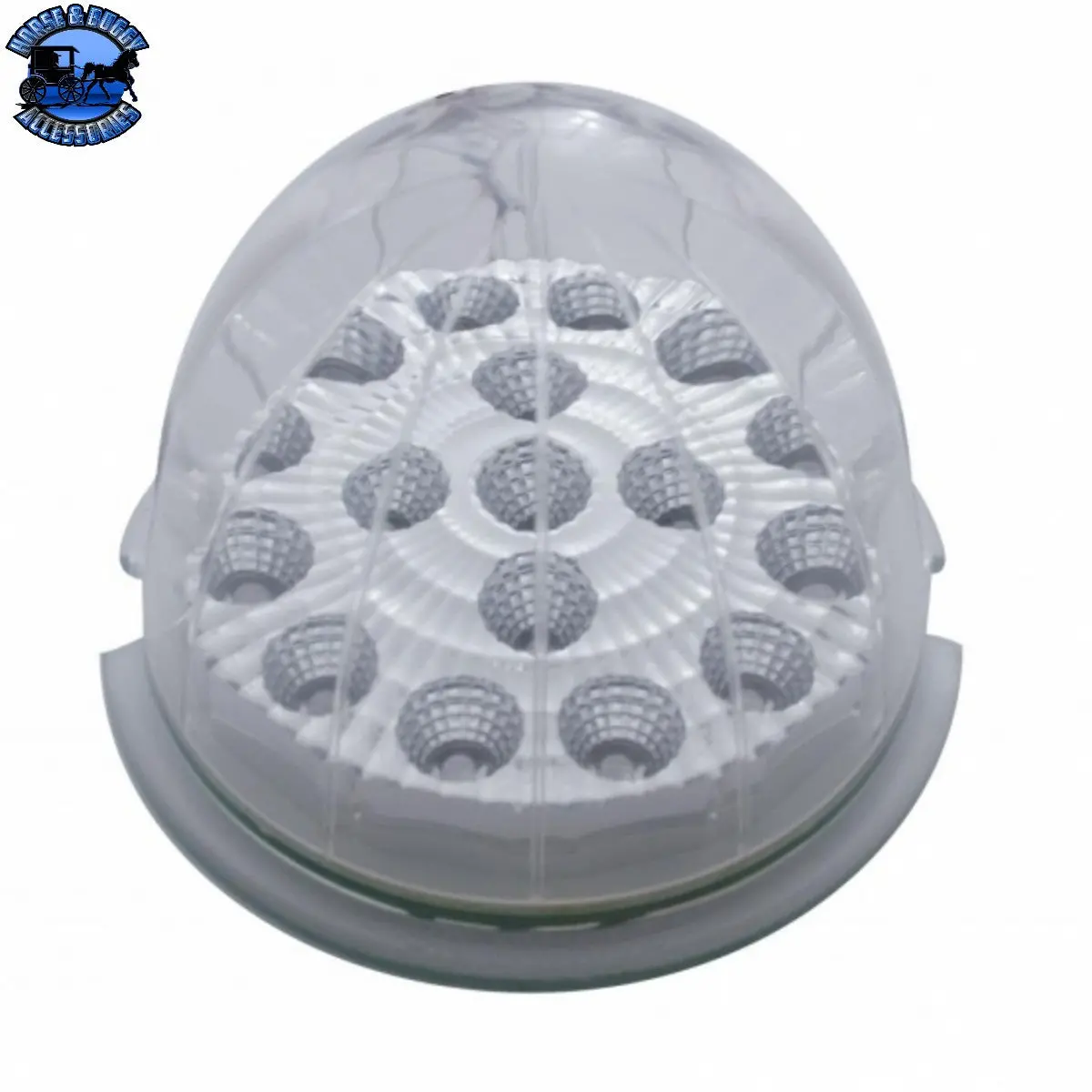 Up-39663 17 Led Watermelon Clear Reflector Flush Mount Kit With Low Profile Bezel - Amber Led/Clear Lens 1