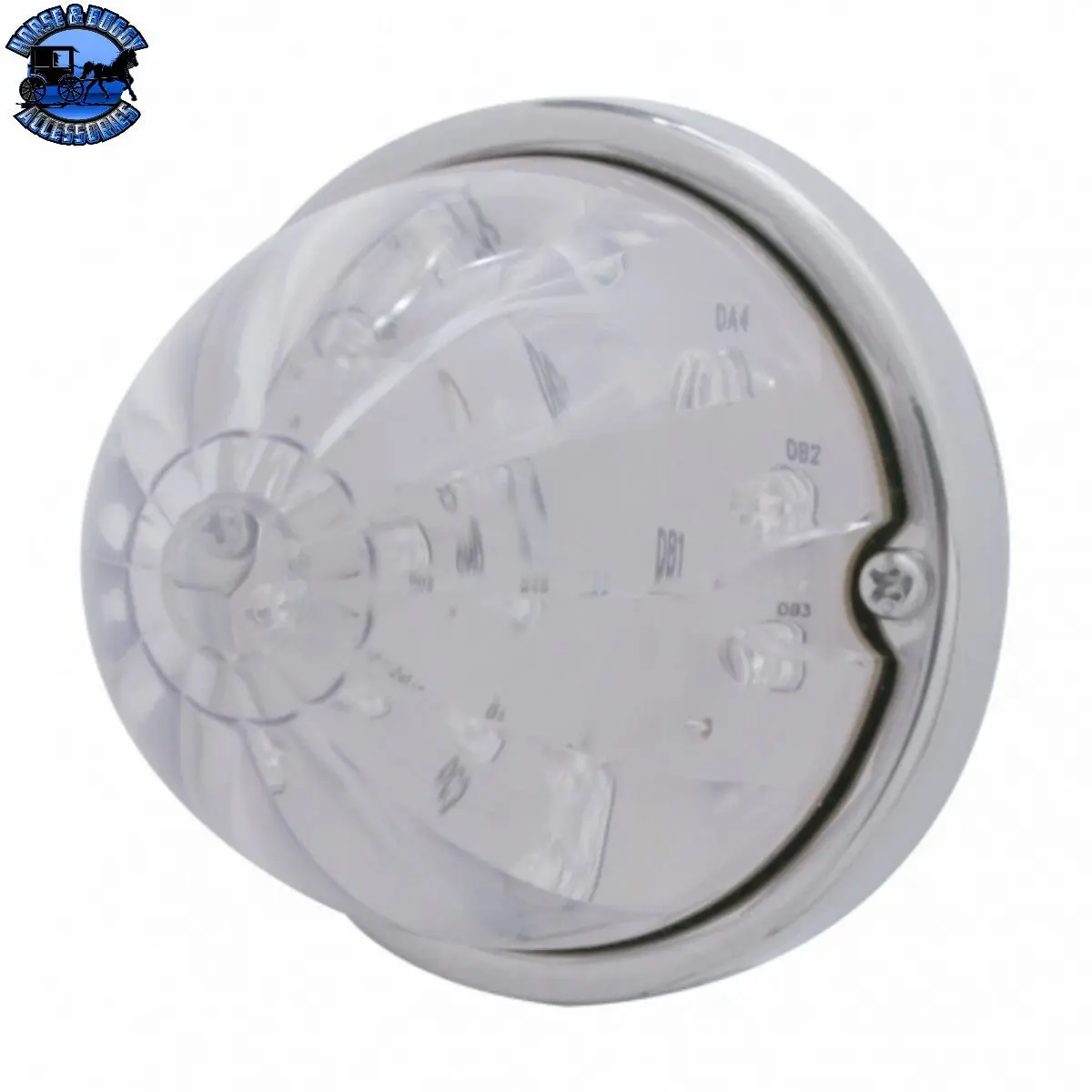 Up-39784-Carded 17 Led Dual Function Watermelon Flush Mount Kit With Low Profile Bezel - Amber Led/Clear Lens 1