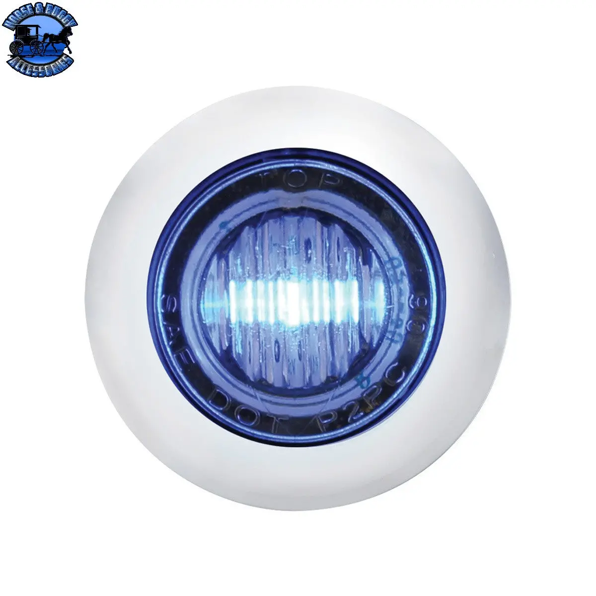 Up-39936 3 Led Mini Light With Bezel (Clearance/Marker) - Blue Led/Clear Lens 1