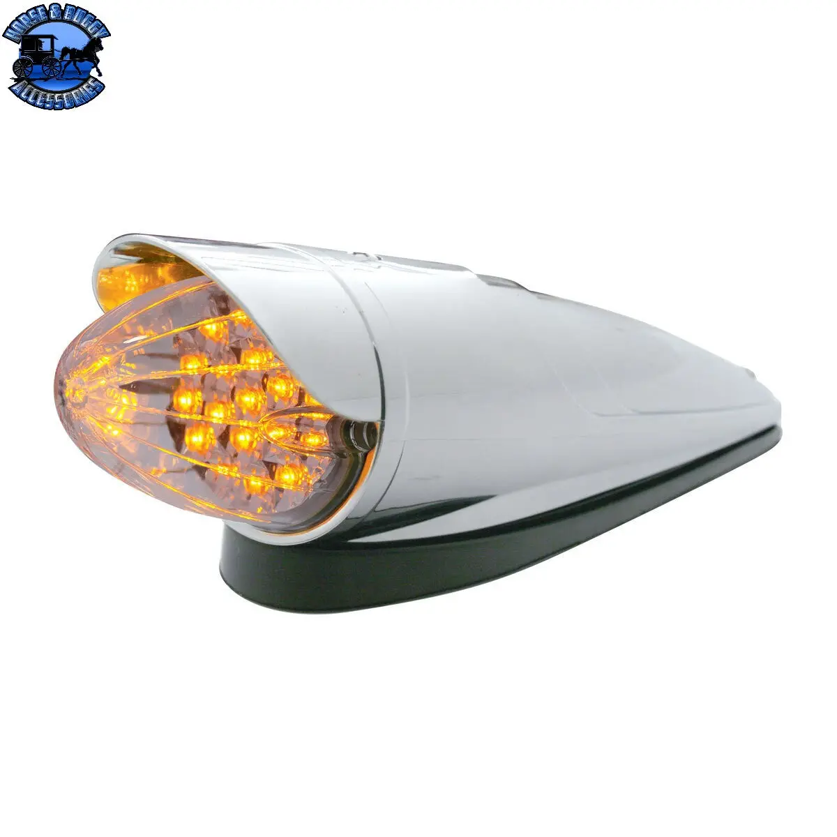 Up-39959 19 Led Reflector Grakon 1000 Cab Light Kit With Visor - Amber Led/Clear Lens 1
