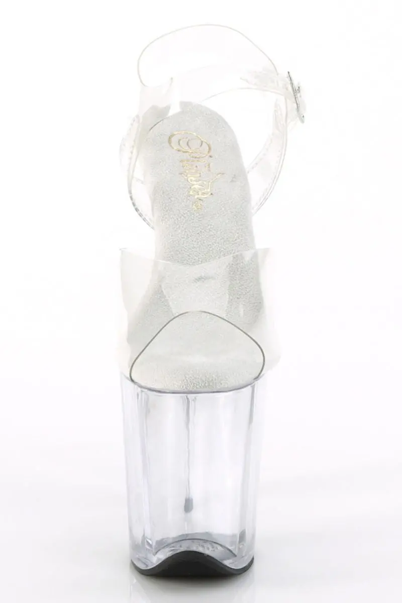 Pleaser Usa Flamingo-808 8Inch Stilettos - Clear 4