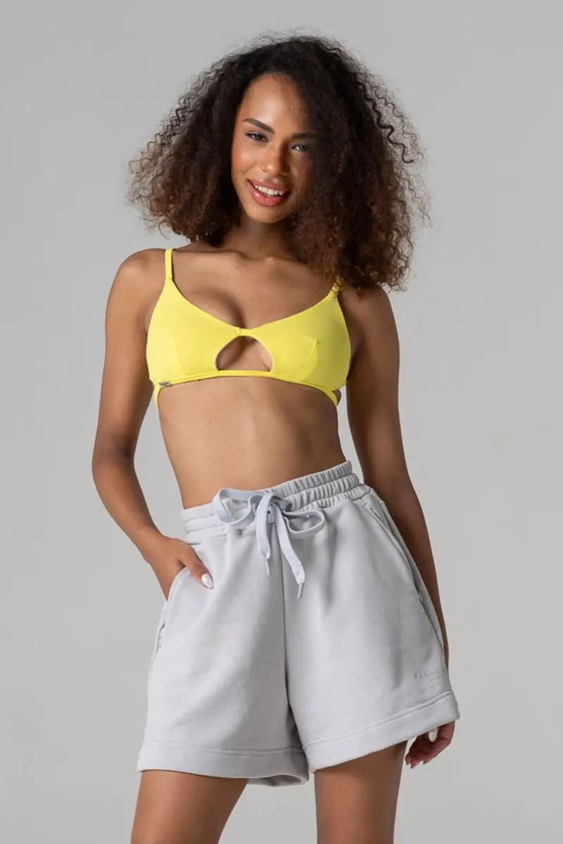 Paradise Chick Supreme Jersey Logo Shorts - Light Grey 1