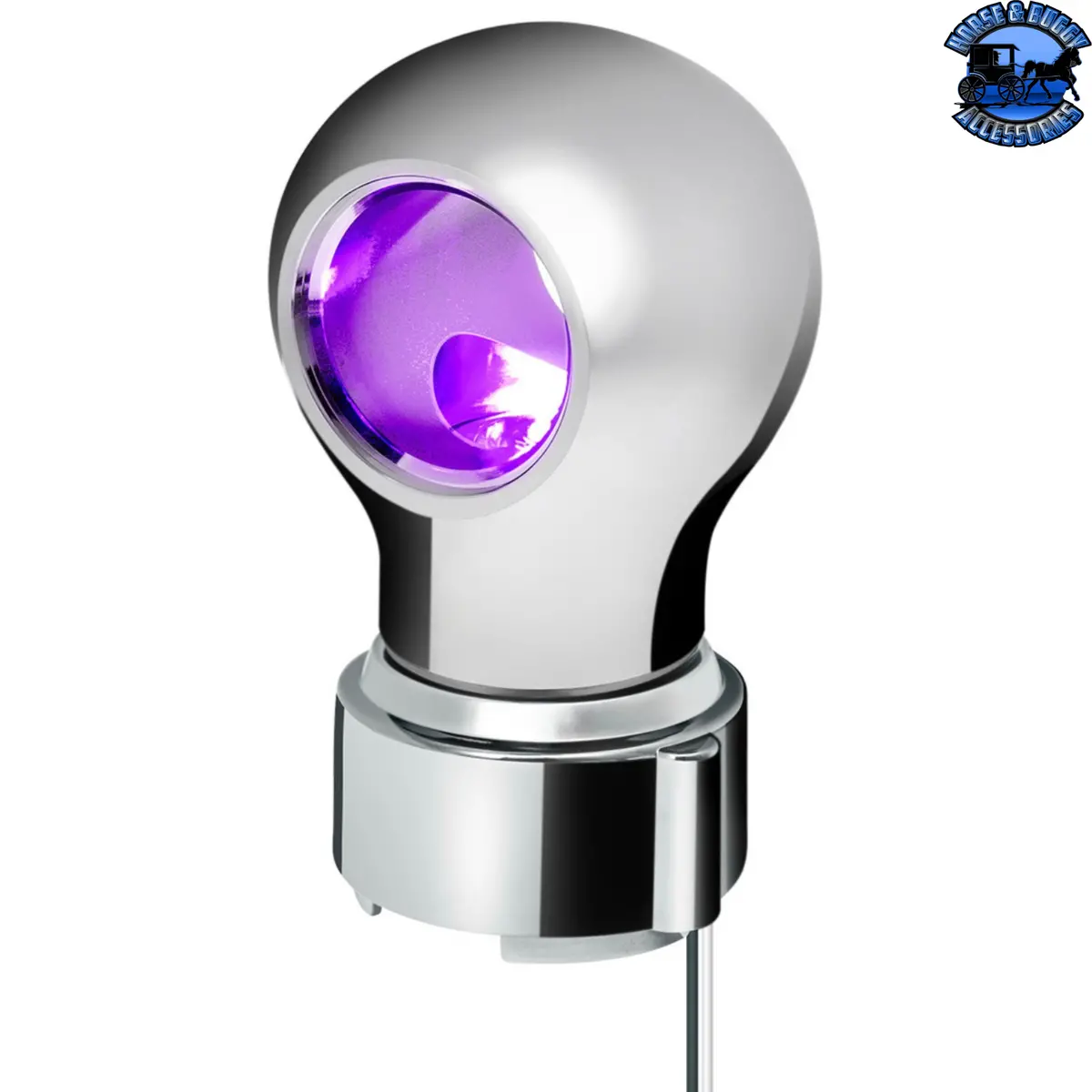 Thread-On Charlotte Style Gearshift Knob With Led 9/10 Speed Adapter (Choose Finish)(Choose Led Color) 6