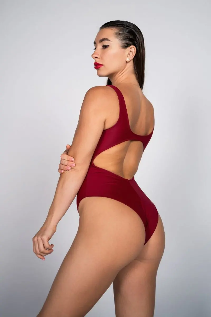 Pole Addict Love Me Tender Bodysuit - Wine 2