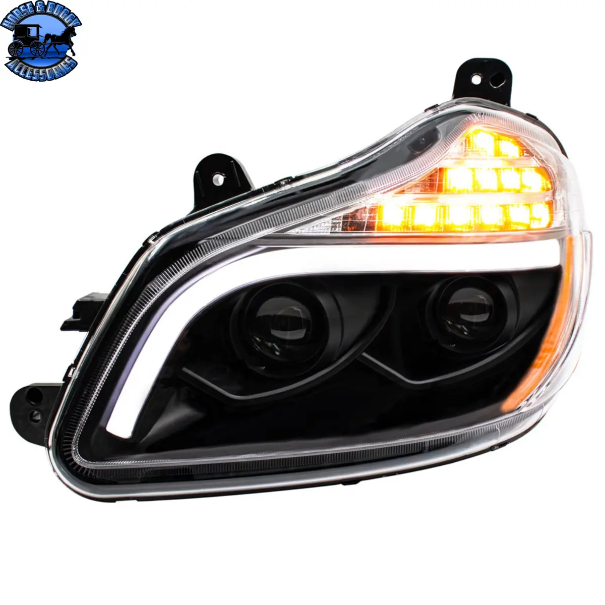 Blackout 8 Led Projection Headlight For 2013-2021 Kenworth T680 (Choose Side) 1