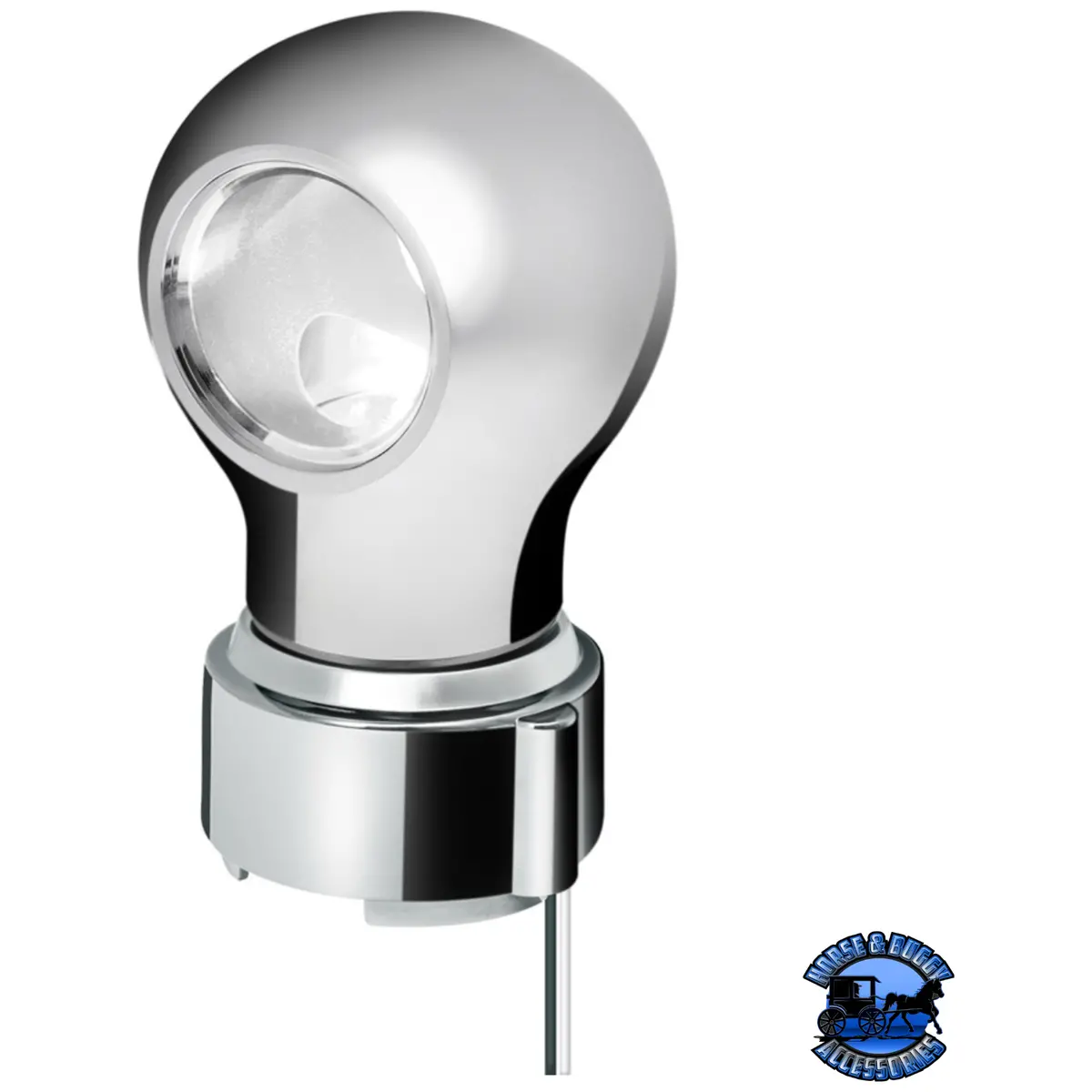 Thread-On Charlotte Style Gearshift Knob With Led 9/10 Speed Adapter (Choose Finish)(Choose Led Color) 3