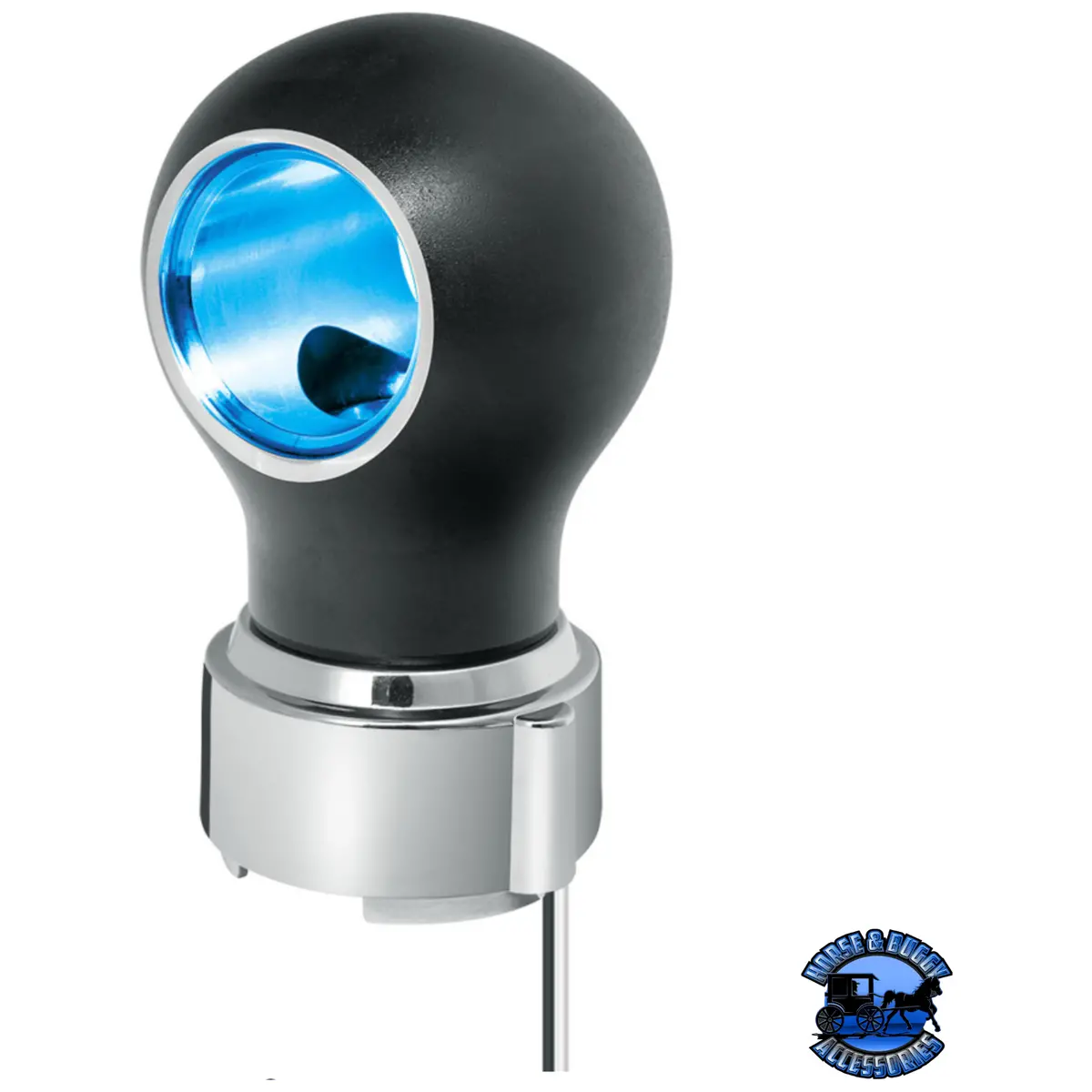 Thread-On Charlotte Style Gearshift Knob With Led 9/10 Speed Adapter (Choose Finish)(Choose Led Color) 9