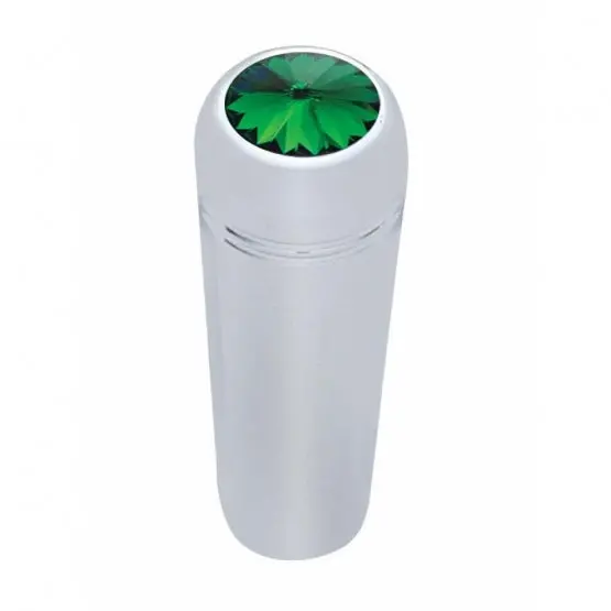 #40022P 1-7/8" Short Aluminum Toggle Switch Extension With Crystal For Kenworth - Green Crystal (2-Pack) 1