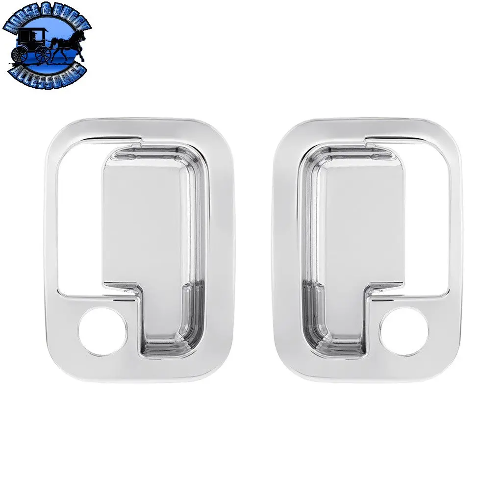Chrome Door Handle Trim Cover Set For Peterbilt & Kenworth (2005+)- Pair (Driver & Passenger) 1