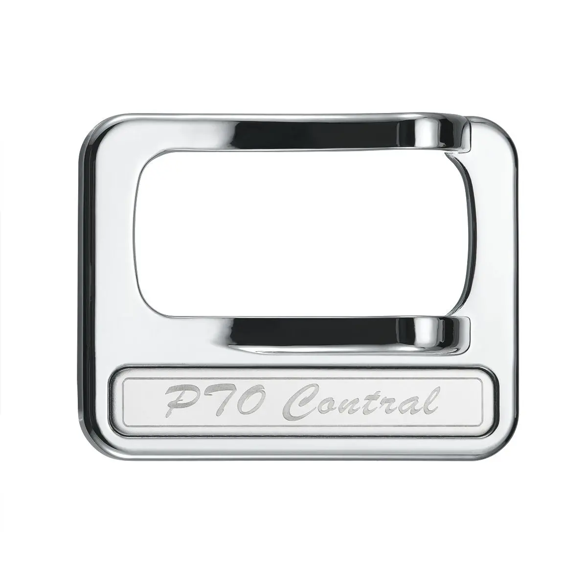 Chrome Plastic Rocker Switch Cover With Stainless Plaque For Peterbilt - Pto Control #40974 1