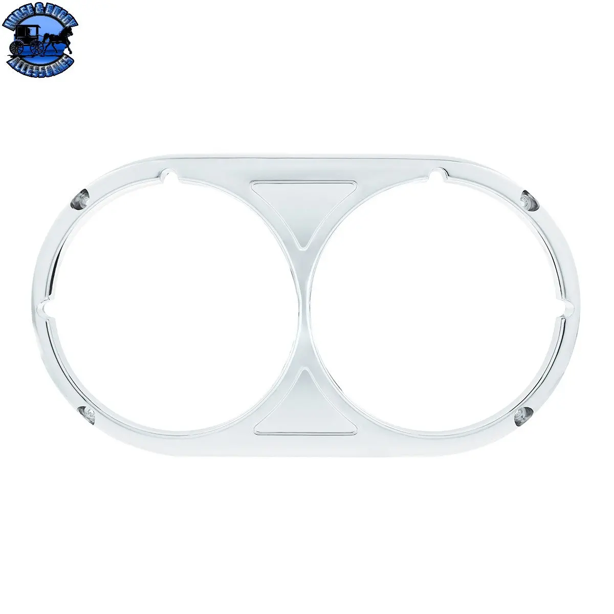 Up-40982 Chrome Plastic Headlight Bezel For 1967-1987 Peterbilt 359 - Original Style 1