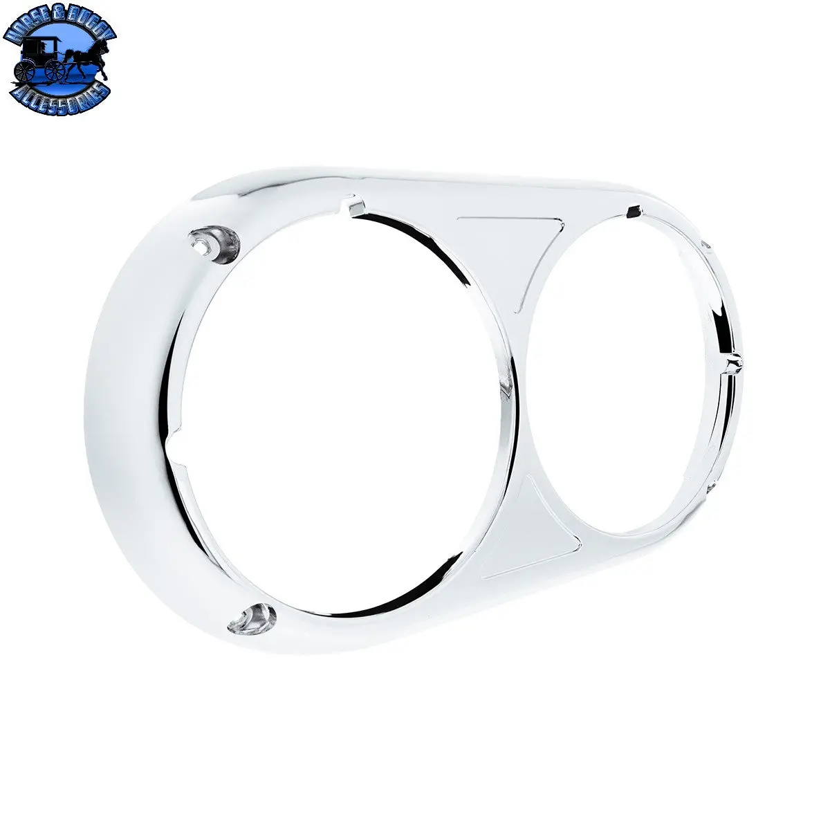 Up-40982 Chrome Plastic Headlight Bezel For 1967-1987 Peterbilt 359 - Original Style 2