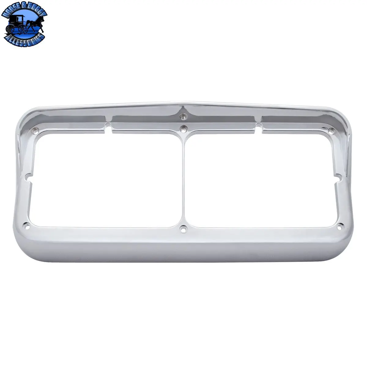 Up-40983 Chrome Plastic Rectangular Dual 4" X 6" Headlight Bezel With Visor 1